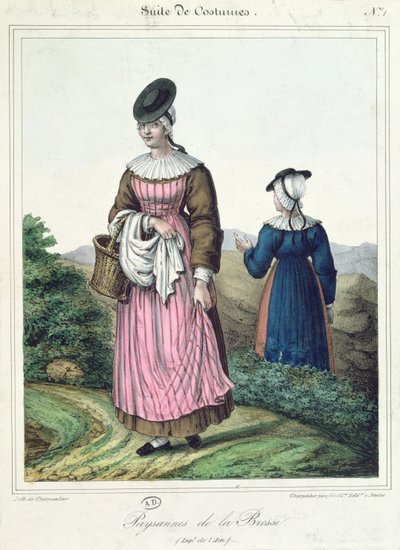 Peasant costumes from the Bresse area by Charpentier